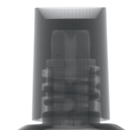 製樹脂容器のキャップ嵌合部のX線検査画像｜松定プレシジョン