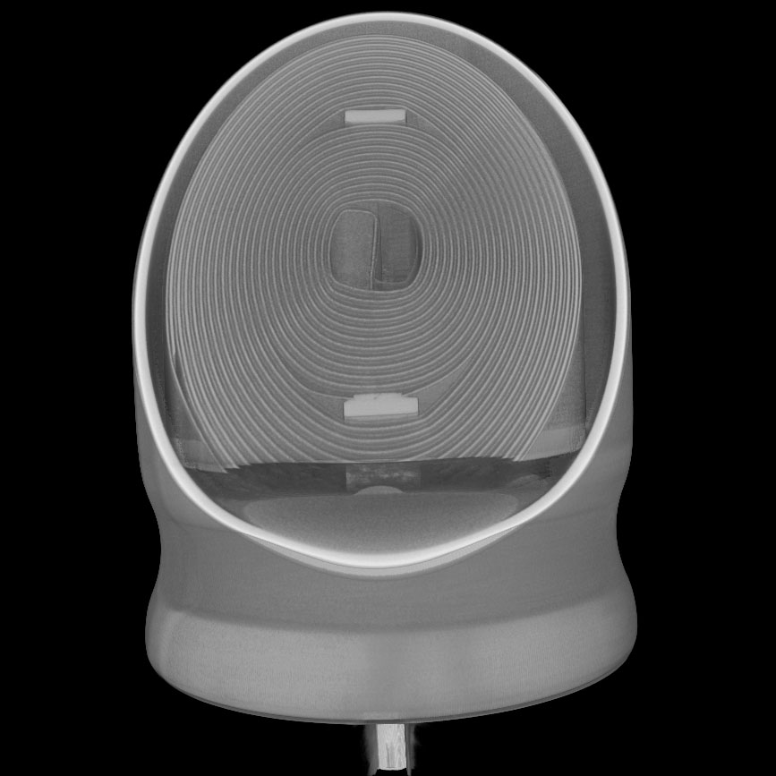 電解コンデンサの縦断面CT画像