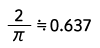 全波整流正弦波の平均値は0.637
