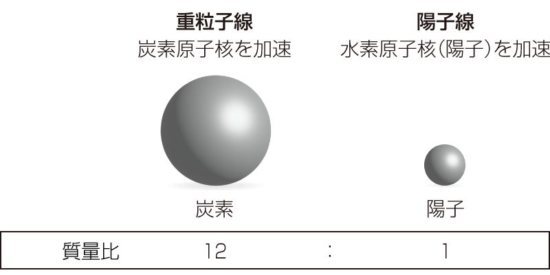 重粒子線陽子線比較: 重粒子線 物理的実体 – ZCDC
