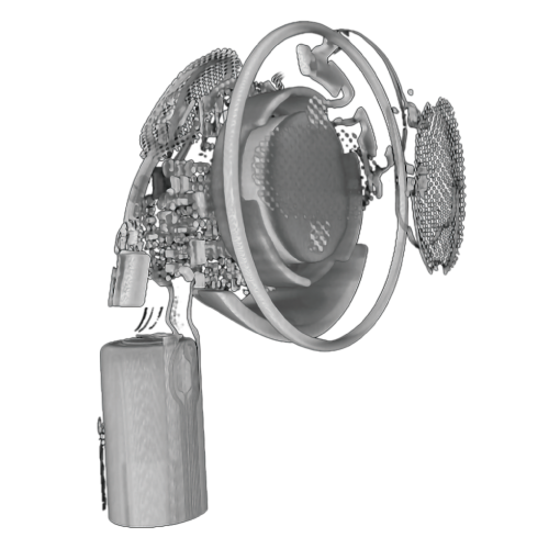 ワイヤーボンディングのX線透過画像