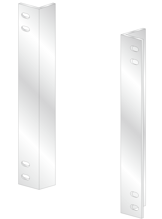 ラックマウント固定用金具のイラスト