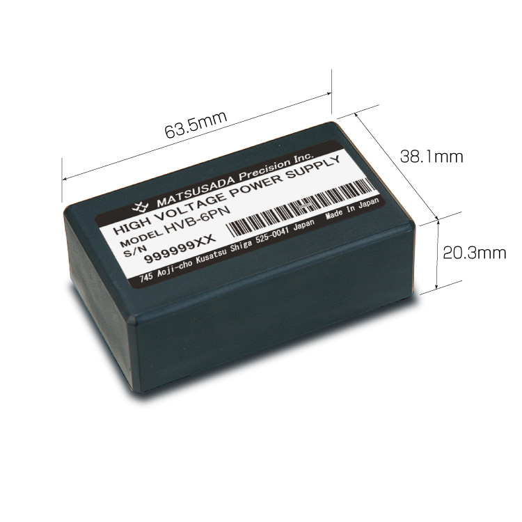 HVBシリーズ サイズ63.5mm x 38.1mm x 20.3mm