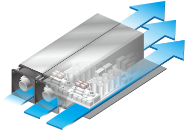 排熱の効率アップ｜PBR/PBRMシリーズ｜回生型直流電源（双方向電源）｜松定プレシジョン