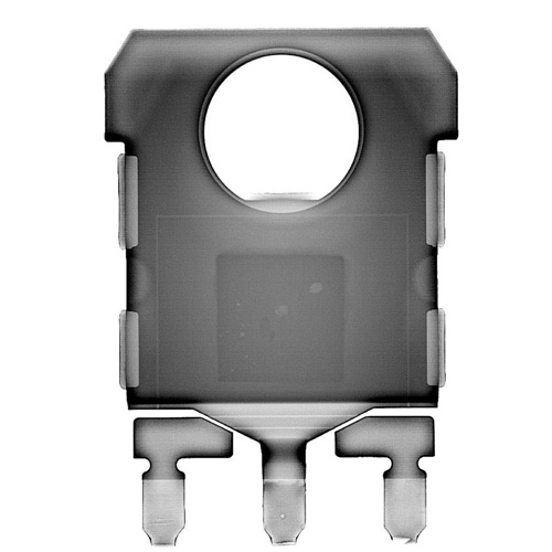 IGBTのボイドが写っているX線透過画像