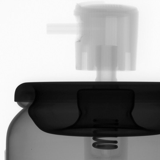 エアゾール缶のX線透過画像