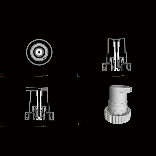 プッシュボトルのCT-MPR表示画像