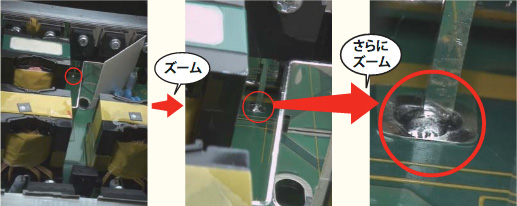デジタルマイクロスコープμ fine zoomyシリーズ・観察例:レンズが入らない狭い場所