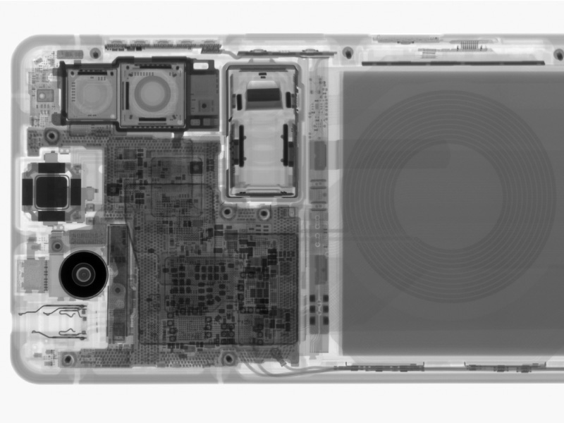 スマートフォンのX線透過画像