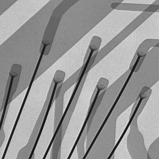 ワイヤーボンディングのX線透過画像