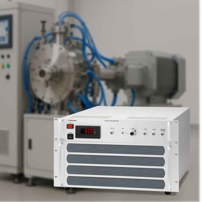 イオン注入装置とアンプ電源のイメージ